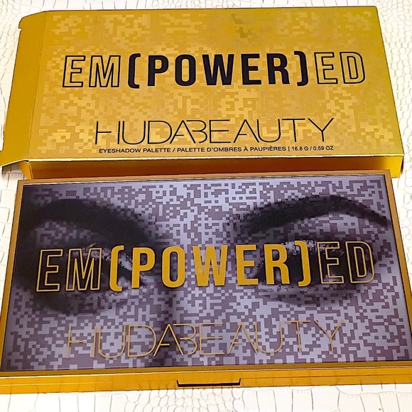 Brand New Huda Beauty Empowered Eye Shadow Palette 18 Colors Matte Cream Shimmer